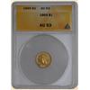 1869 $ Gold Indian AU53 ANACS