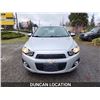 Image 3 : DUNCAN - 2012 CHEVROLET SONIC, SILVER, 100613 KMS, FRONT WHEEL DRIVE. - J121383