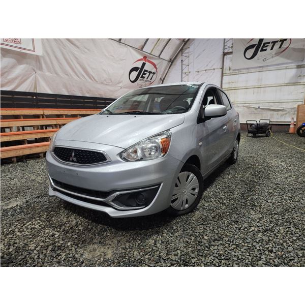 PARKSVILLE - 2017 MITSUBISHI MIRAGE, SILVER, 135850 KMS, FRONT WHEEL DRIVE. - D008495