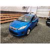 Image 4 : PARKSVILLE - 2013 FORD FIESTA, BLUE, 180992 KMS, FRONT WHEEL DRIVE. - J141679