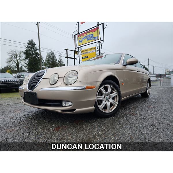DUNCAN - 2003 JAGUAR S-TYPE, GOLD, 214743 KMS, REAR WHEEL DRIVE. - DM75173