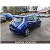 Image 10 : DUNCAN - 2016 NISSAN LEAF, BLUE, 137293 KMS, FRONT WHEEL DRIVE. - D305065