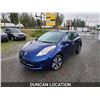 Image 2 : DUNCAN - 2016 NISSAN LEAF, BLUE, 137293 KMS, FRONT WHEEL DRIVE. - D305065