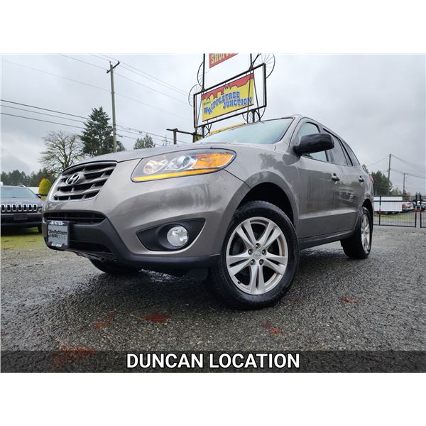 DUNCAN - 2011 HYUNDAI SANTA FE, GREY, 185178 KMS, FRONT WHEEL DRIVE. - J037197