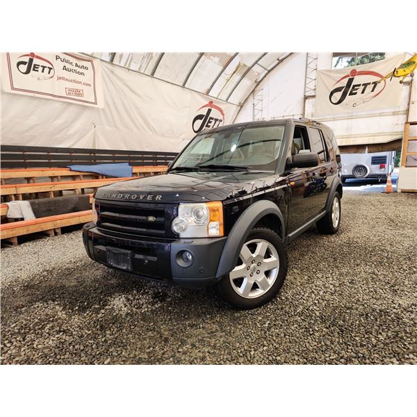 PARKSVILLE - 2006 LANDROVER LR3, BLACK, 209566 KMS, 4X4. - D373233