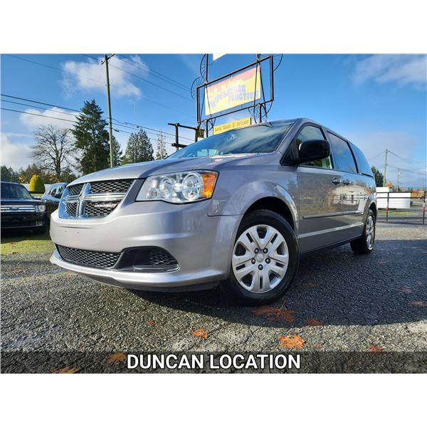 DUNCAN - 2016 DODGE GRAND CARAVAN, GREY, 190458 KMS, FRONT WHEEL DRIVE. - D203298