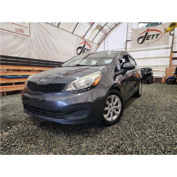 PARKSVILLE - 2014 KIA RIO, GREY, 176888 KMS, FRONT WHEEL DRIVE. - D338513