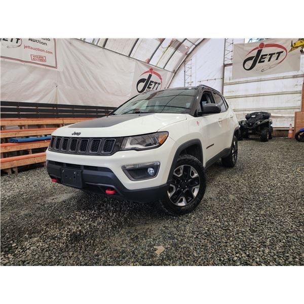 PARKSVILLE - 2018 JEEP COMPASS, WHITE, 182385 KMS, FOUR WHEEL DRIVE. - D410226