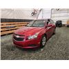 Image 3 : PARKSVILLE - 2014 CHEVY CRUZE, RED, 141616 KMS, FRONT WHEEL DRIVE. - D132380