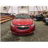 Image 6 : PARKSVILLE - 2014 CHEVY CRUZE, RED, 141616 KMS, FRONT WHEEL DRIVE. - D132380