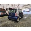 Image 14 : PARKSVILLE - 2005 SMART FORTWO, BLUE, 138508 KMS, REAR WHEEL DRIVE. - B207123