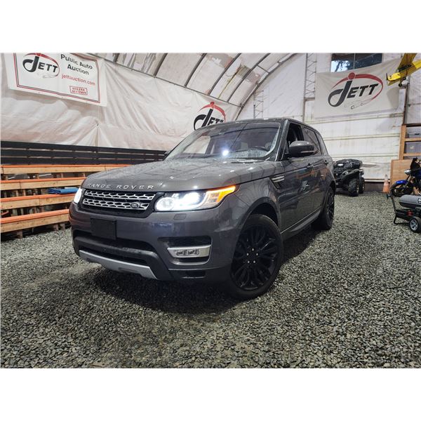 PARKSVILLE - 2016 LAND ROVER RANGE ROVER, GREY, 194802 KMS, ALL WHEEL DRIVE. - D572824