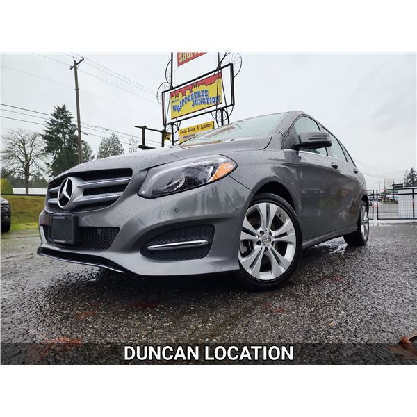 DUNCAN - 2016 MERCEDES B250, GREY, 33921 KMS, ALL WHEEL DRIVE. - D374705