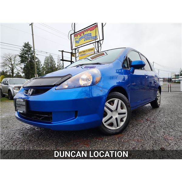 DUNCAN - 2008 HONDA FIT, BLUE, 249890 KMS, FRONT WHEEL DRIVE. - J803220