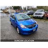 Image 6 : DUNCAN - 2008 HONDA FIT, BLUE, 249890 KMS, FRONT WHEEL DRIVE. - J803220