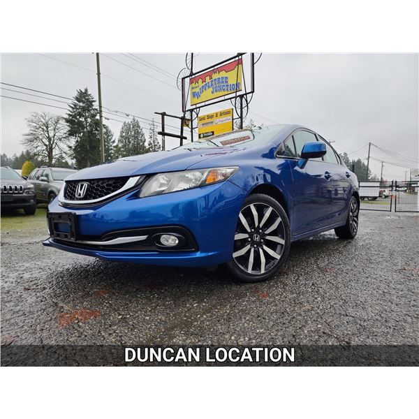 DUNCAN - 2013 HONDA CIVIC, BLUE, 361607 KMS, FRONT WHEEL DRIVE. - D003302