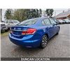 Image 9 : DUNCAN - 2013 HONDA CIVIC, BLUE, 361607 KMS, FRONT WHEEL DRIVE. - D003302