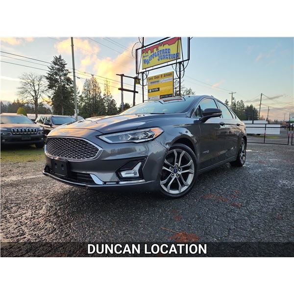 DUNCAN - 2019 FORD FUSION HYBRID, GREY, 264936 KMS, ALL WHEEL DRIVE. - D191270