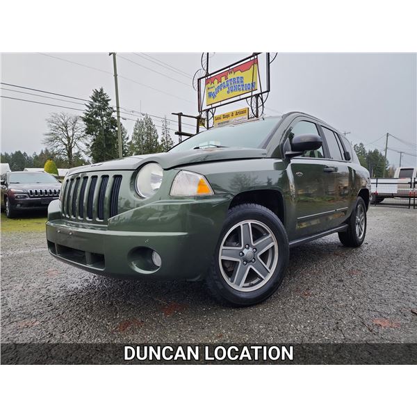 DUNCAN - 2009 JEEP COMPASS, GREEN, 180358 KMS, 4X4. - D177666