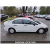 Image 8 : DUNCAN - 2008 HONDA CIVIC, WHITE, 194184 KMS, FRONT WHEEL DRIVE. - J118944