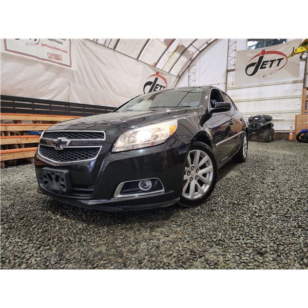 PARKSVILLE - 2013 CHEVY MALIBU, BLACK, 162339 KMS, FRONT WHEEL DRIVE. - D132545