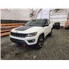 Image 3 : PARKSVILLE - 2018 JEEP COMPASS, WHITE, 182385 KMS, FOUR WHEEL DRIVE. - D410226