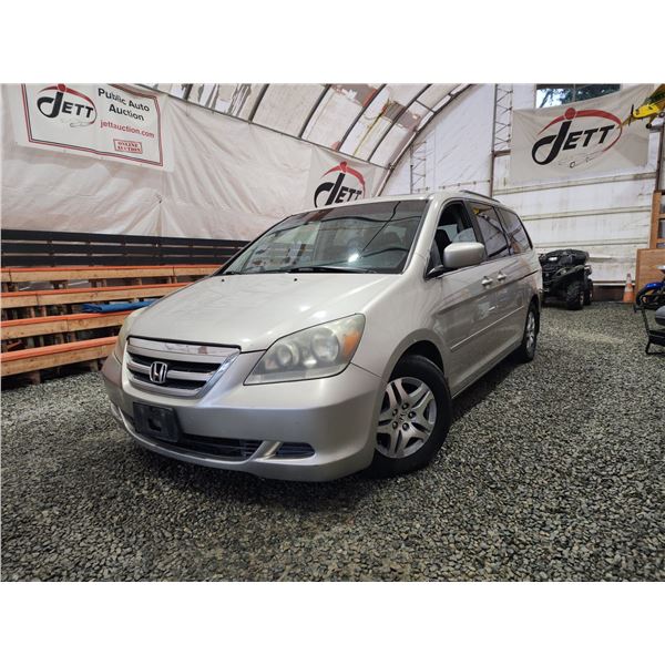 PARKSVILLE - 2007 HONDA ODYSSEY, SILVER, 313769 KMS, FRONT WHEEL DRIVE. - D503395