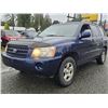 Image 2 : DUNCAN -- 2001 TOYOTA HIGHLANDER, BLUE, 188522 KM