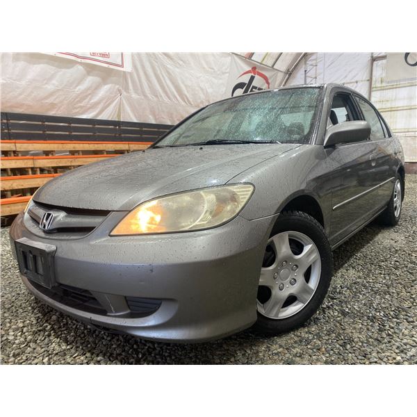 PARKSVILLE - 2004 HONDA CIVIC SI GREY 216036KMS FRONT WHEEL DRIVE - B912021