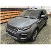 Image 4 : PARKSVILLE - 2016 LAND ROVER RANGE ROVER EVOQUE, GREY, 142508 KMS, ALL WHEEL DRIVE. - D143352
