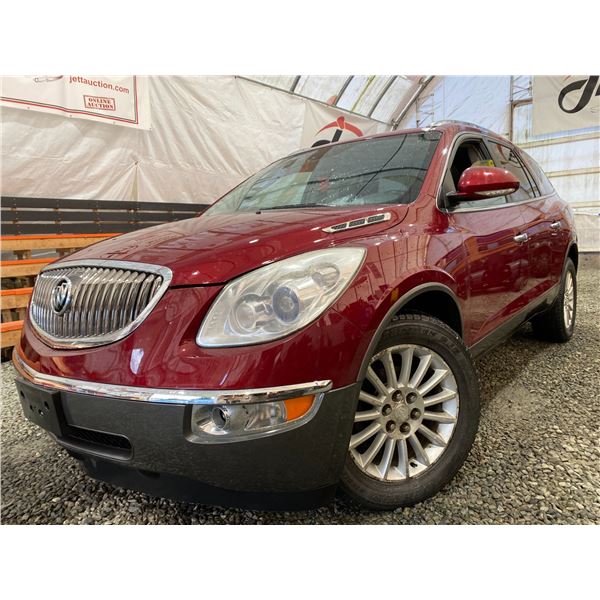 PARKSVILLE - 2010 BUICK ENCLAVE, RED, 141541 MILES KMS, ALL WHEEL DRIVE. - B158168