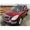 Image 4 : PARKSVILLE - 2010 BUICK ENCLAVE, RED, 141541 MILES KMS, ALL WHEEL DRIVE. - B158168