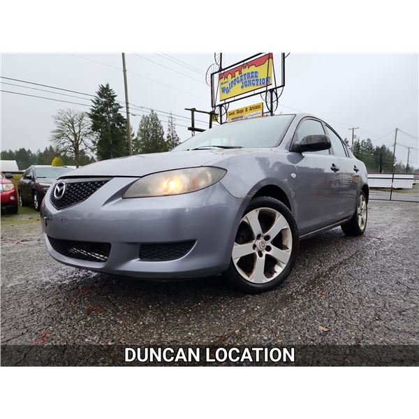 DUNCAN-2004 MAZDA 3 259436KMS FRONT WHEEL DRIVE D115615