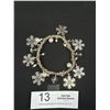 Image 1 : Very Nice Silver Tone Bracelet w/ Snowflake Charms