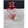 Image 4 : Nice Lot of Cranbery Glass Vases & Golf Ball Art