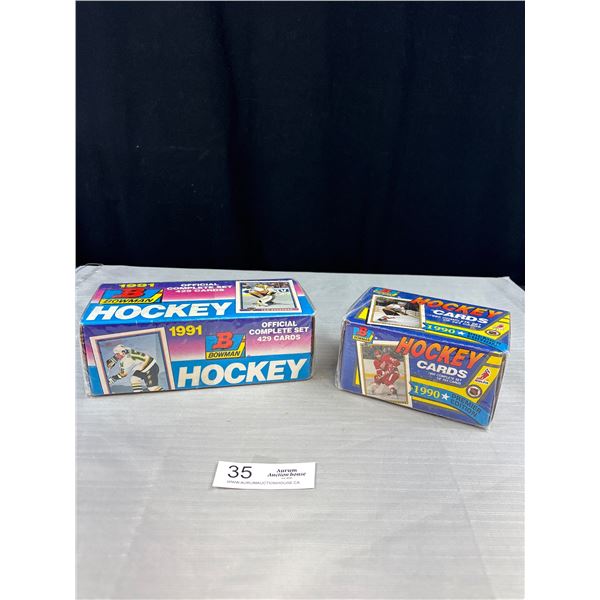 2 Sealed 1991 & 1990 Bowman Hockey Trading Cards