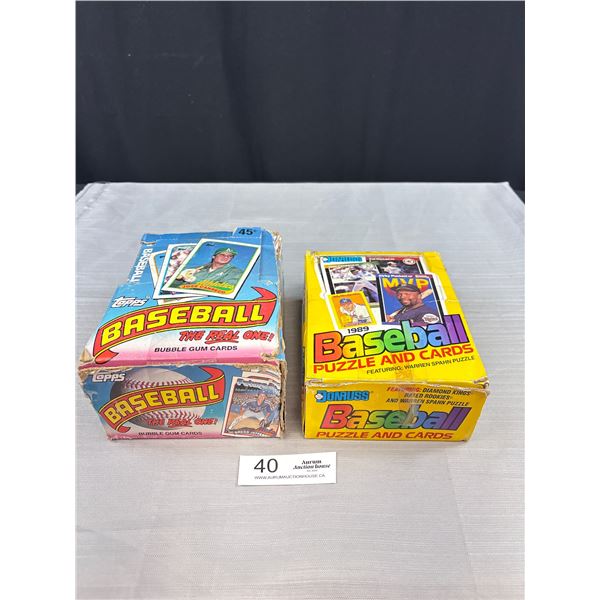 Box of 1989 Topps & 1989 Donruss Box Baseball Trading Cards