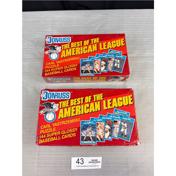 2 Boxes of 1990 Donruss The best of the AL Trading Cards
