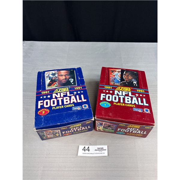 Series 1 & 2 1991 Boxes of Score NFL Trading Cards