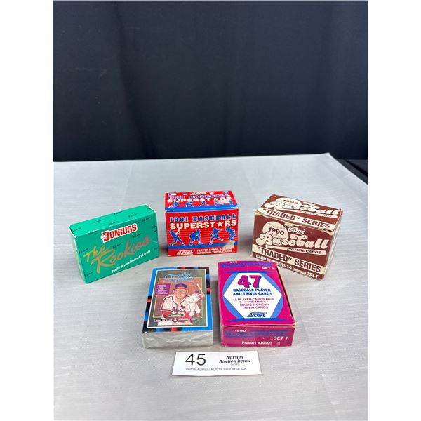 5 Packs of Unopened Baseball Cards Score Topps etc 90/91