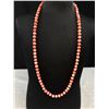 Image 2 : Vintage Pink Coral Beaded Necklace 26"