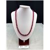 Image 1 : Nice Ruby Red Beaded Necklace 22"