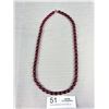 Image 2 : Nice Ruby Red Beaded Necklace 22"