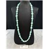 Image 1 : Nice Light Blue Green Smooth Oval shaped Beaded Necklace