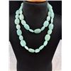 Image 2 : Nice Light Blue Green Smooth Oval shaped Beaded Necklace