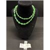 Image 3 : Very Nice Vintage Uranium Glass Beaded Necklace 28"