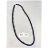 Image 3 : Vintage Navy Blue Beaded Necklace With Gold Tone Clasp 28" Long