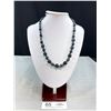 Image 1 : A Vintage Necklace Featuring Faceted Blue Glass Crystal Beads 20" Long
