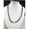 Image 2 : A Vintage Necklace Featuring Faceted Blue Glass Crystal Beads 20" Long