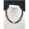 Image 2 : Vintage Cherry Red Beaded Choker Necklace 15.5" Long